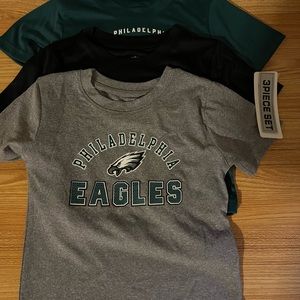 3 piece size 4T dry fit Philadelphia eagles shirts
